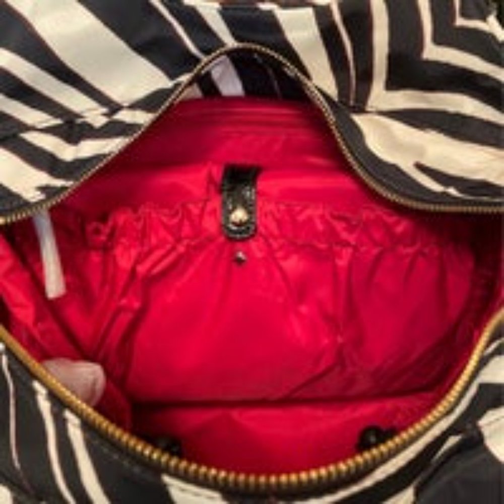Kate Spade ZEBRA Cape Mountain Stevie Baby Bag shoulder stroller diaper tote NWT - Picture 9 of 16